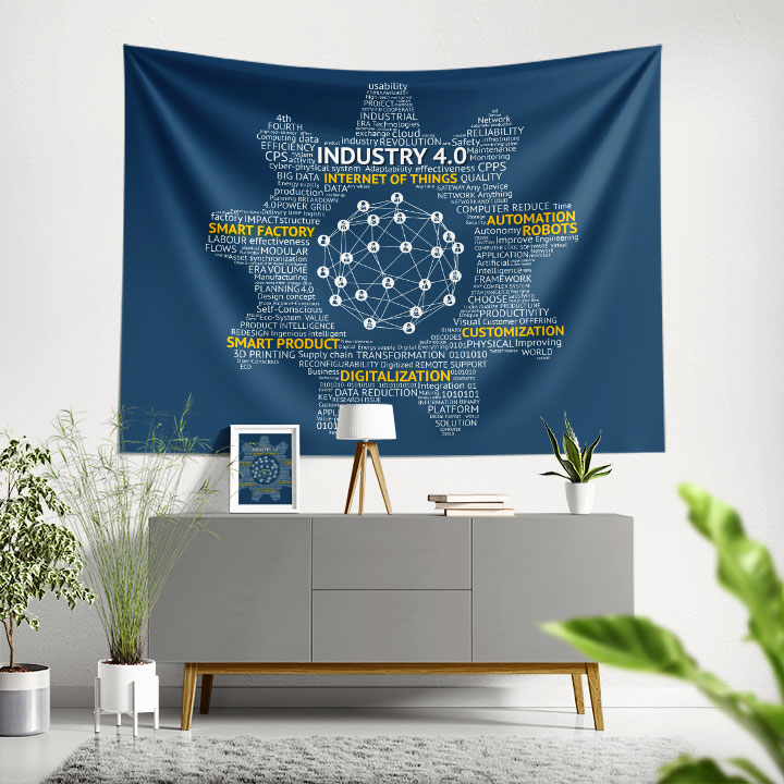 Industry 4.0 ve Dijitalleşme Temalı Duvar Örtüsü 5500