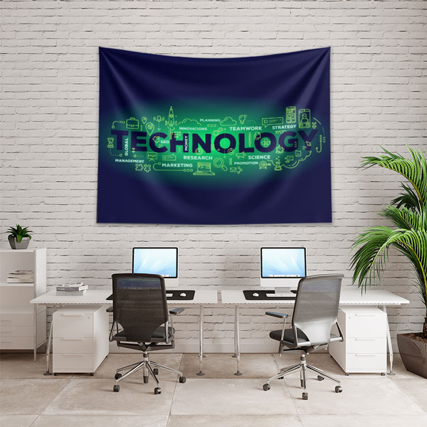 duvar-sanat-ortu-5422-01 Technology Tipografi Tasarımlı Modern Duvar Örtüsü 5422