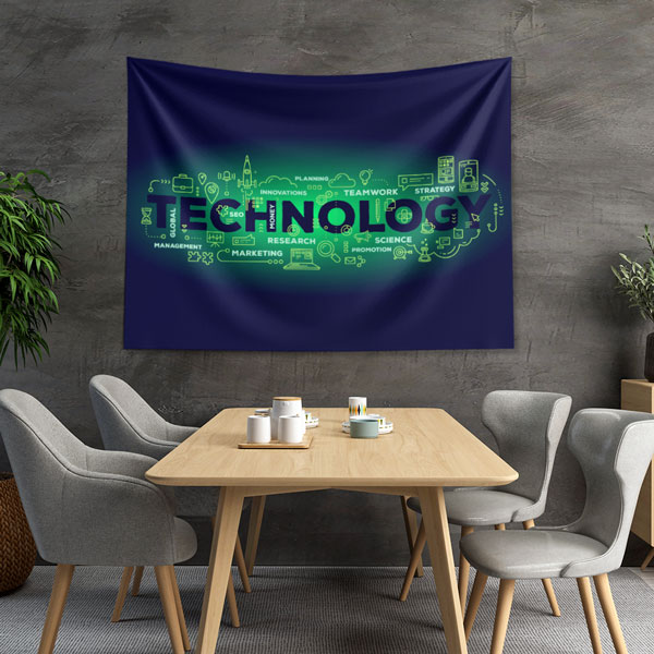 duvar-sanat-ortu-5422-04 Technology Tipografi Tasarımlı Modern Duvar Örtüsü 5422