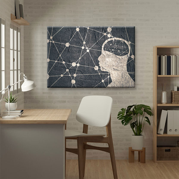 Zihin ve Bağlantı Ağı Temalı Kanvas Duvar Tablosu – 5432