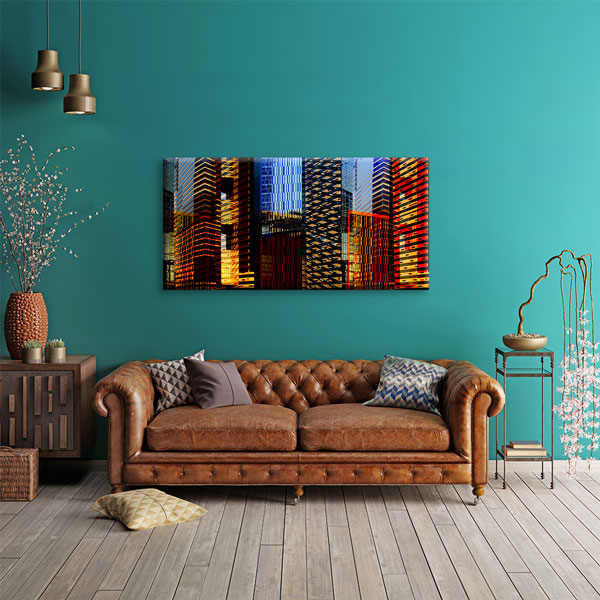 Modern Renkli Gökdelenler Mimarisi Kanvas Tablo – 5547