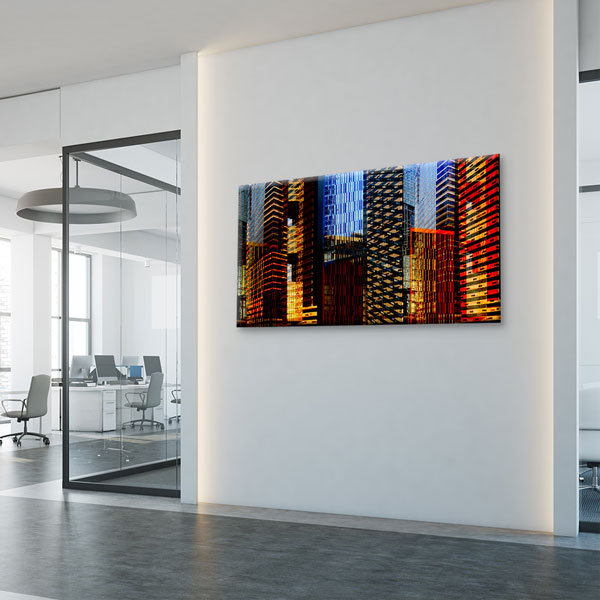 Modern Renkli Gökdelenler Mimarisi Kanvas Tablo – 5547