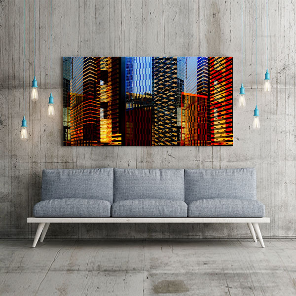 Modern Renkli Gökdelenler Mimarisi Kanvas Tablo – 5547