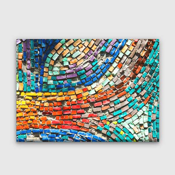 Renkli Mozaik Desenli Kanvas Duvar Tablosu – 5534