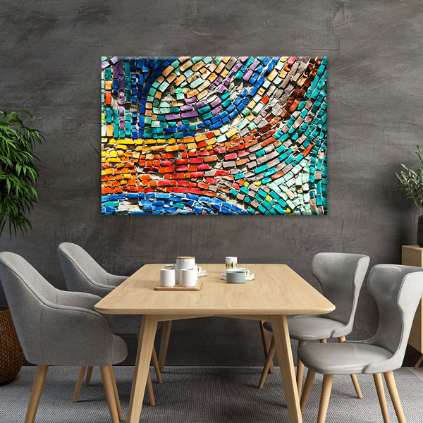 Renkli Mozaik Desenli Kanvas Duvar Tablosu – 5534