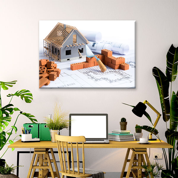 İnşaat ve Emlak Temalı Duvar Tablosu | Kanvas Tablo – 5530