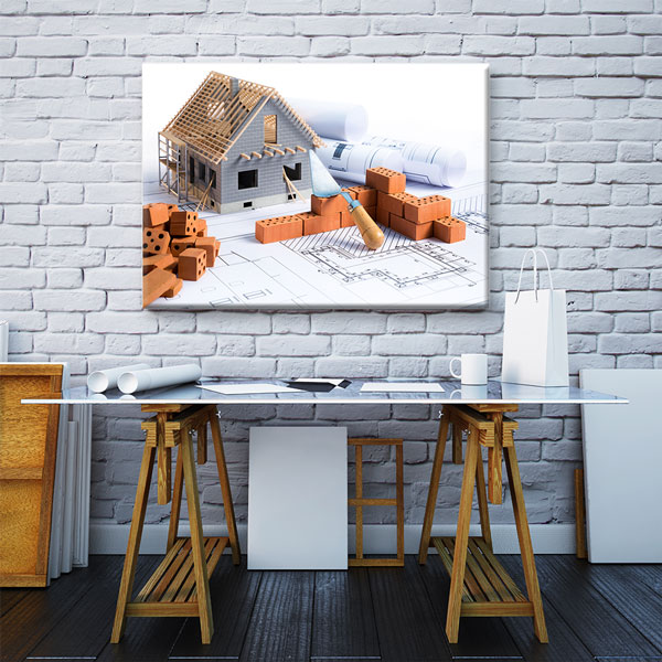 İnşaat ve Emlak Temalı Duvar Tablosu | Kanvas Tablo – 5530