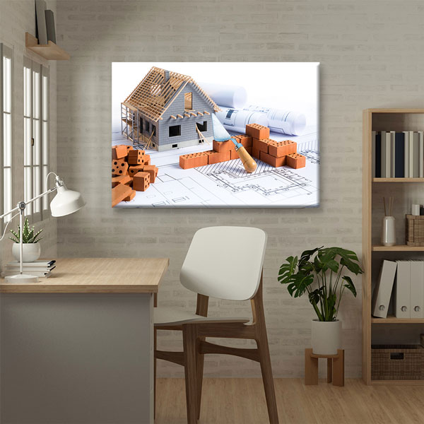 İnşaat ve Emlak Temalı Duvar Tablosu | Kanvas Tablo – 5530