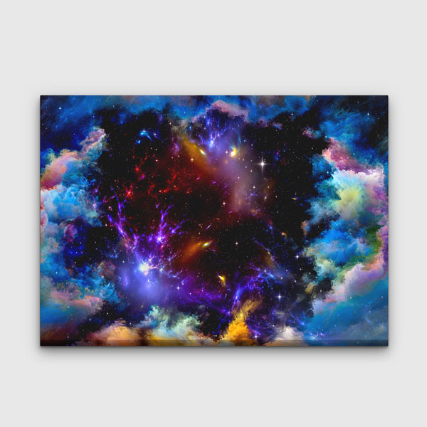 Renkli Kozmik Nebula Kanvas Tablo 4326