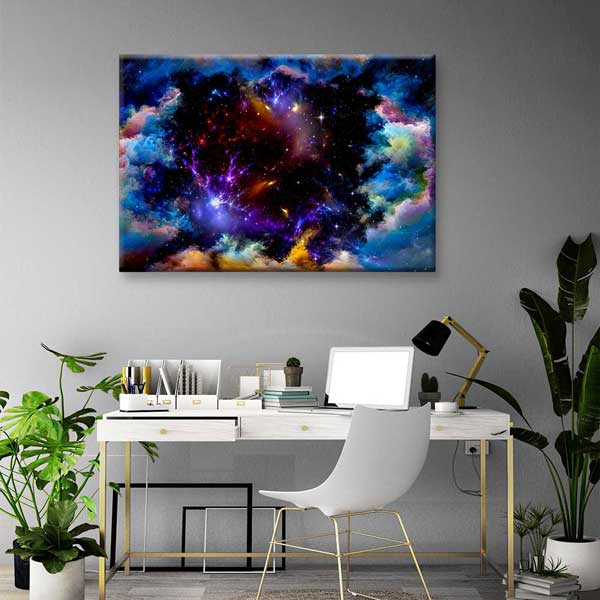 Renkli Kozmik Nebula Kanvas Tablo 4326