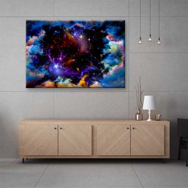 Renkli Kozmik Nebula Kanvas Tablo 4326