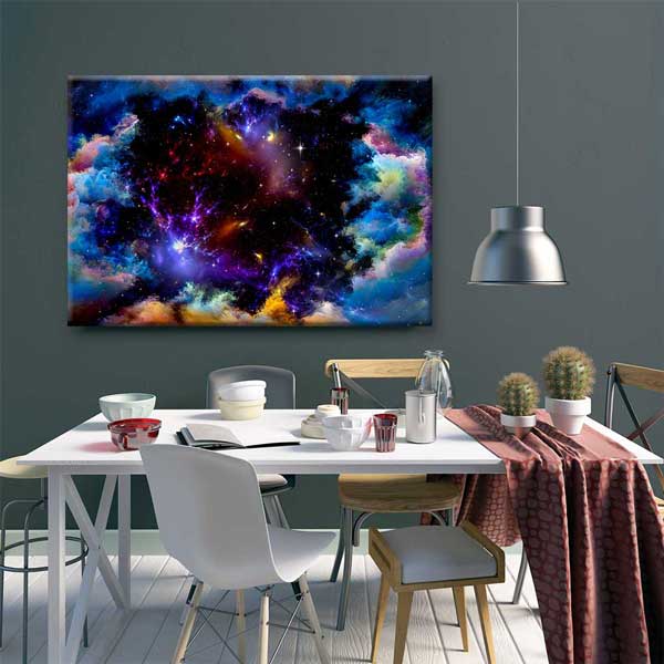 Renkli Kozmik Nebula Kanvas Tablo 4326