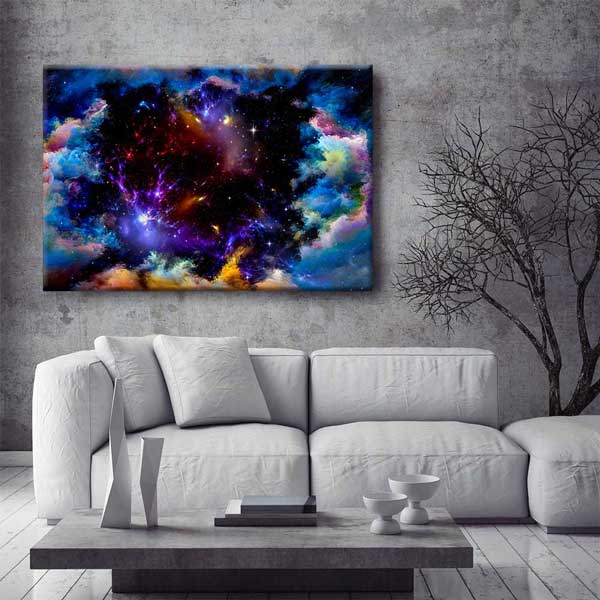 Renkli Kozmik Nebula Kanvas Tablo 4326