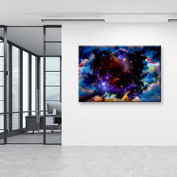 Renkli Kozmik Nebula Kanvas Tablo 4326