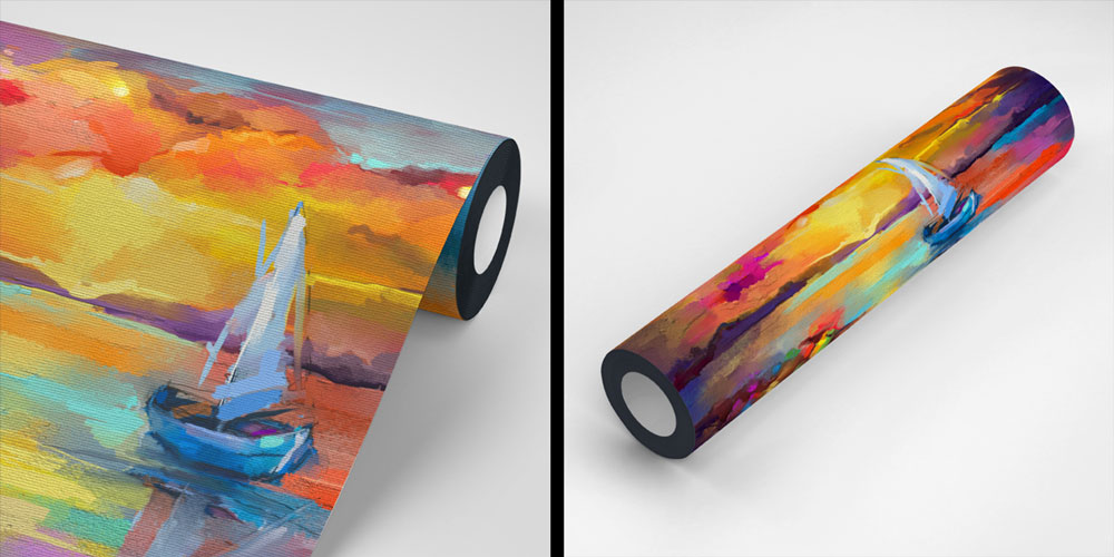 Gün Batımında Yelkenli Soyut Deniz Duvar Kağıdı 4408