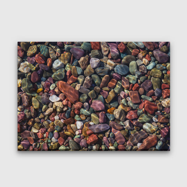 Renkli Çakıl Taşları Doğal Doku Deniz Temalı Duvar Tablosu 4574