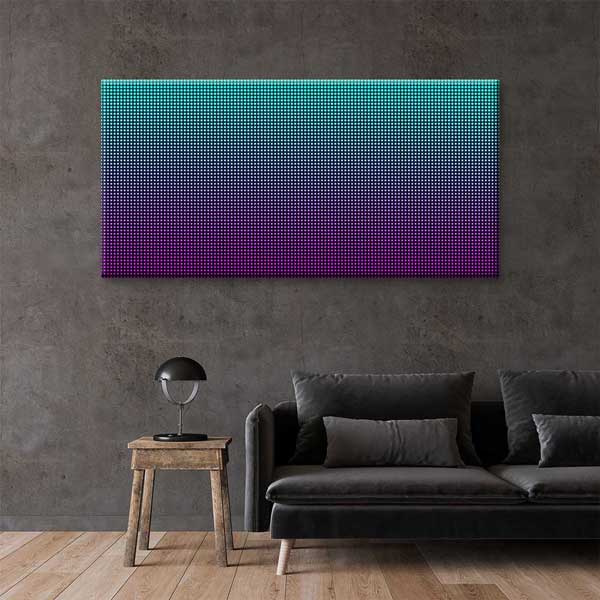 Renk Geçişli Halftone Nokta Desen Soyut Dijital Sanat Kanvas Duvar Tablosu 4790