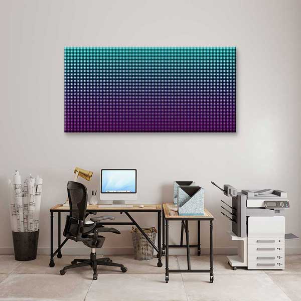 Renk Geçişli Halftone Nokta Desen Soyut Dijital Sanat Kanvas Duvar Tablosu 4790