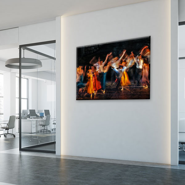 Hareketli Dans Sahnesi Temalı Sanatsal Kanvas Tablo 5054