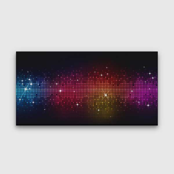 Renkli Dijital Piksel Desen Temalı Modern Kanvas Tablo 5059