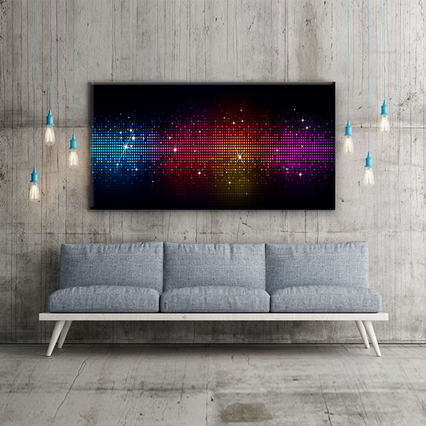 Renkli Dijital Piksel Desen Temalı Modern Kanvas Tablo 5059