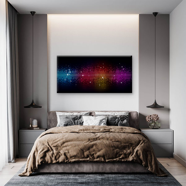 Renkli Dijital Piksel Desen Temalı Modern Kanvas Tablo 5059