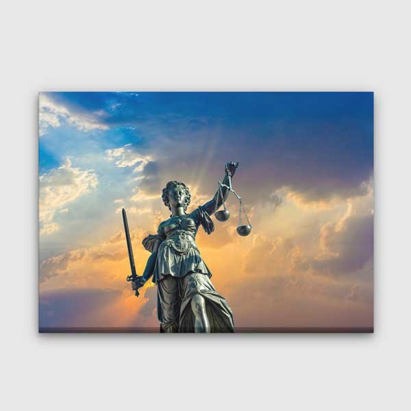 Lady Justice Temalı Hukuk Kanvas Tablo – 5249