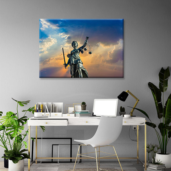 Lady Justice Temalı Hukuk Kanvas Tablo – 5249