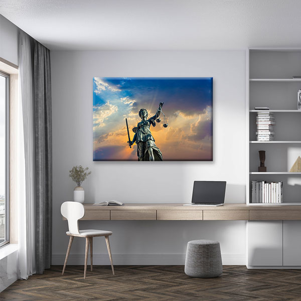 Lady Justice Temalı Hukuk Kanvas Tablo – 5249