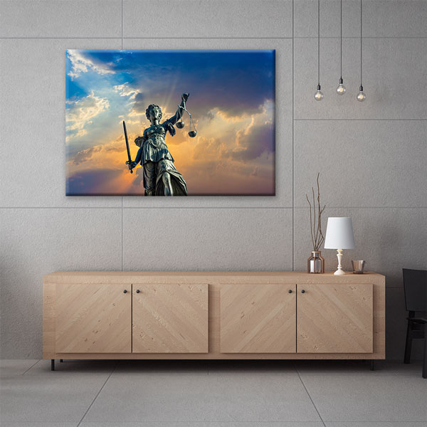 Lady Justice Temalı Hukuk Kanvas Tablo – 5249