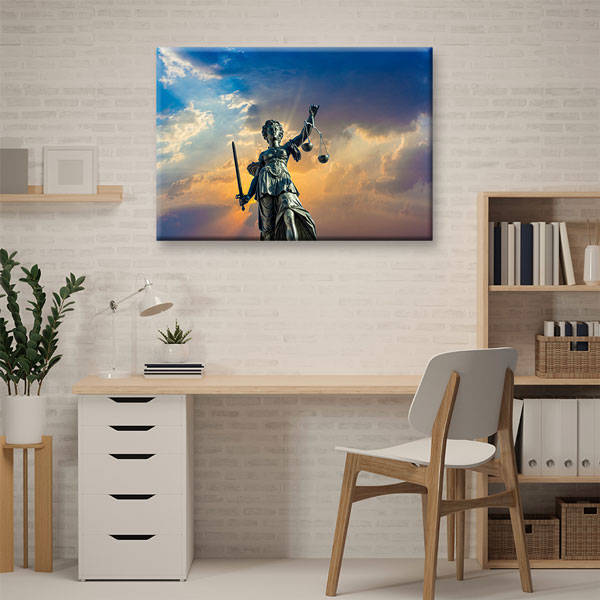 Lady Justice Temalı Hukuk Kanvas Tablo – 5249