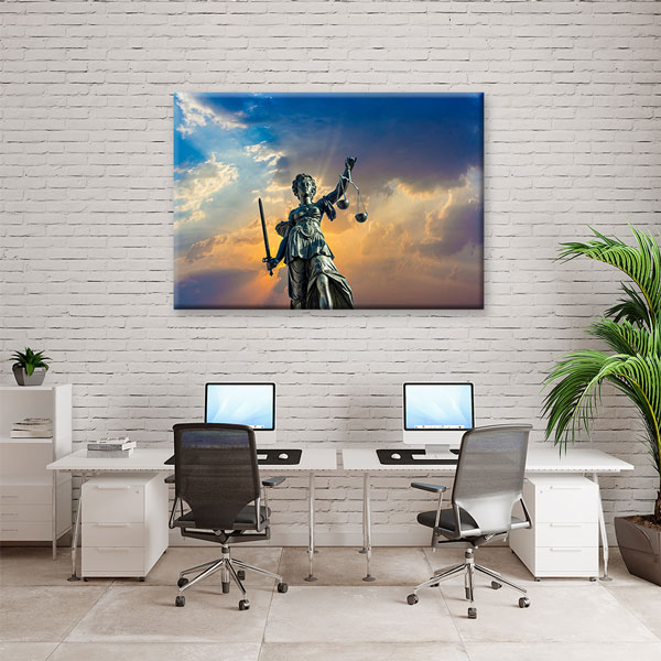 Lady Justice Temalı Hukuk Kanvas Tablo – 5249