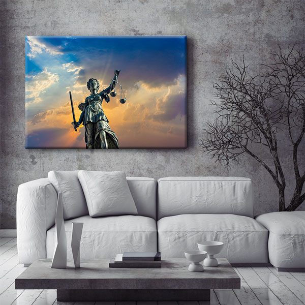 Lady Justice Temalı Hukuk Kanvas Tablo – 5249