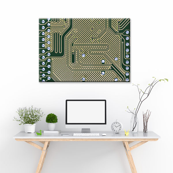 Elektronik Devre Kartı Temalı Teknoloji Ofis Kanvas Tablo – 5366