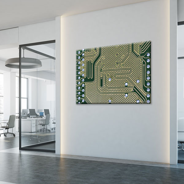 Elektronik Devre Kartı Temalı Teknoloji Ofis Kanvas Tablo – 5366