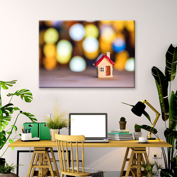 Emlak Ofisleri için Ev Figürlü Kanvas Tablo – 5528