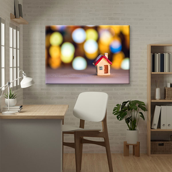 Emlak Ofisleri için Ev Figürlü Kanvas Tablo – 5528