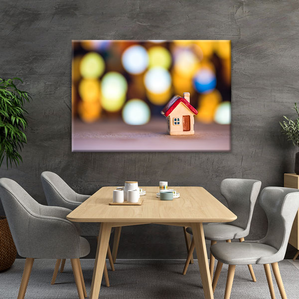 Emlak Ofisleri için Ev Figürlü Kanvas Tablo – 5528