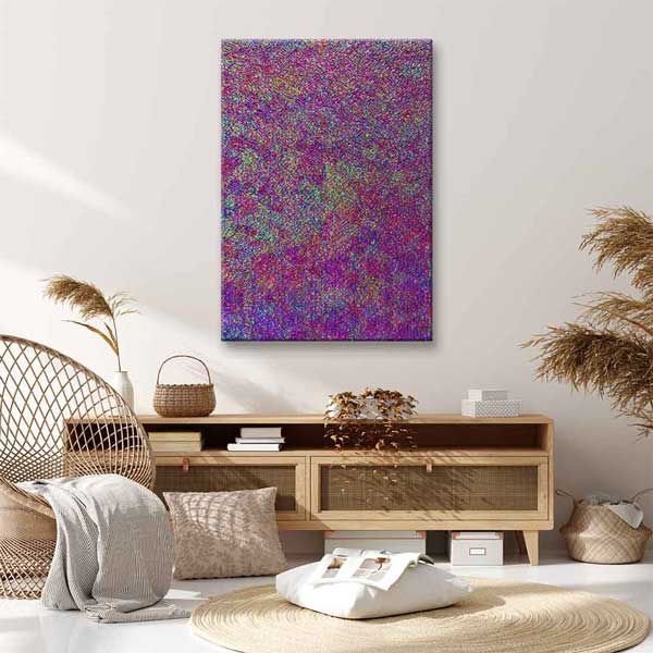 Renkli Piksel Dokulu Soyut Sanat Kanvas Tablo 4120
