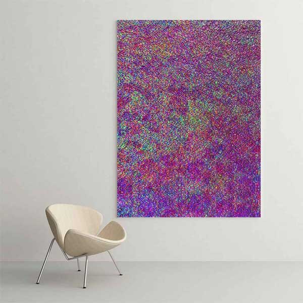 Renkli Piksel Dokulu Soyut Sanat Kanvas Tablo 4120