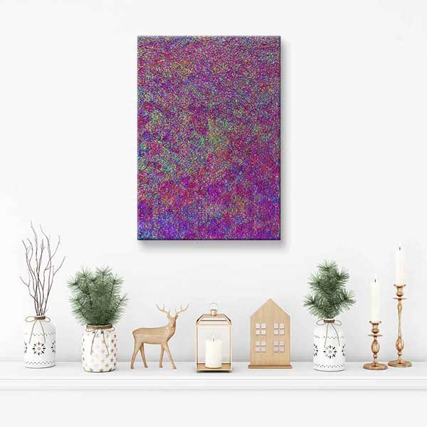 Renkli Piksel Dokulu Soyut Sanat Kanvas Tablo 4120