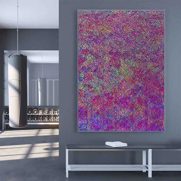 Renkli Piksel Dokulu Soyut Sanat Kanvas Tablo 4120