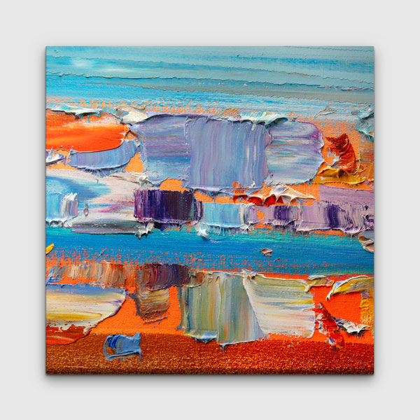 Dokulu Renk Geçişli Soyut Sanat Kanvas Tablo 4144