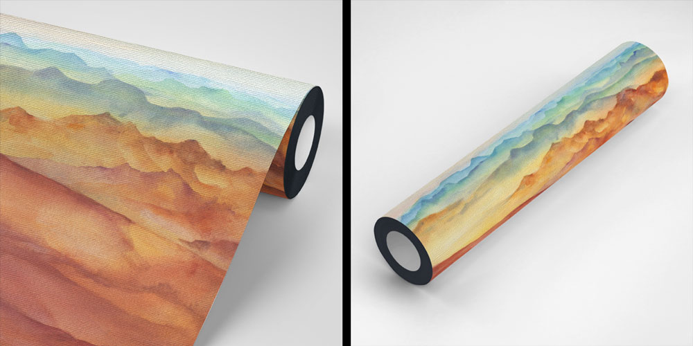 Pastel Dağ Katmanları Panoramik Duvar Kağıdı 4411