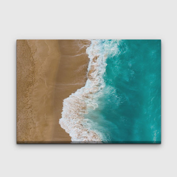 Turkuaz Deniz ve Kumsal Üstten Görünüm Deniz Temalı Duvar Tablosu 4591