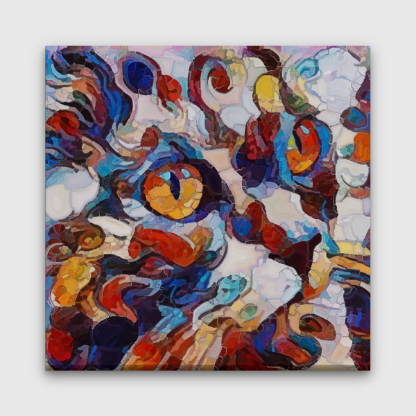 Renkli Soyut Kompozisyon Modern Sanat Duvar Tablosu Kanvas Tablo 4923