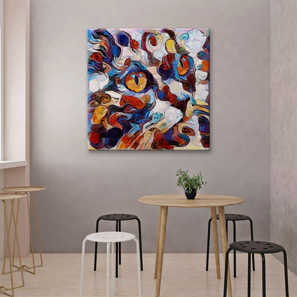 Renkli Soyut Kompozisyon Modern Sanat Duvar Tablosu Kanvas Tablo 4923