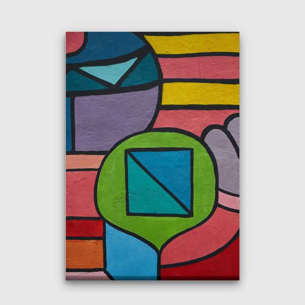 Renkli Geometrik Formlar Soyut Kanvas Tablo 5006