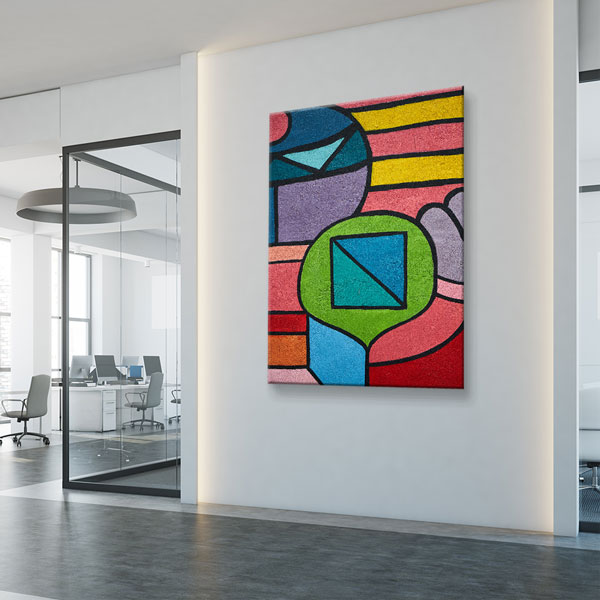 Renkli Geometrik Formlar Soyut Kanvas Tablo 5006