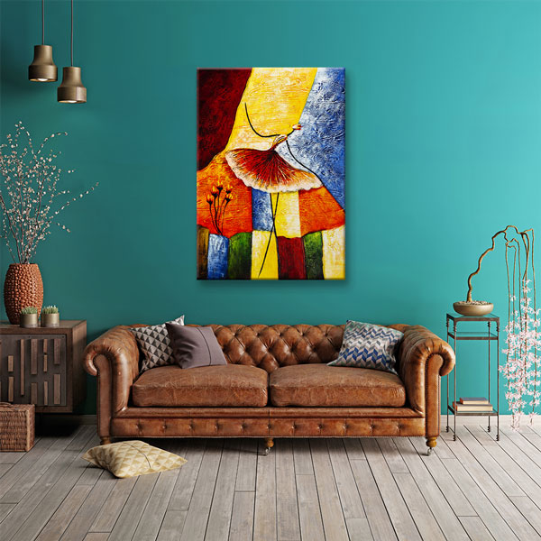 Renkli Balerin Figürü Temalı Sanatsal Kanvas Tablo 5062